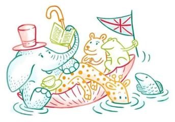 Britische Tiere haben Spaß