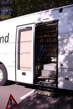 Bücherbus Tür von außen