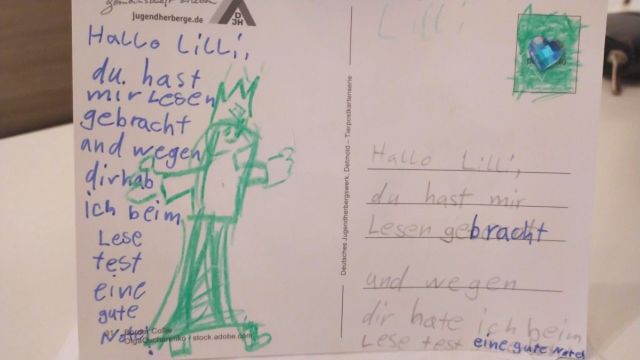 Postkarte an Lilly