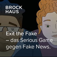 Logo Exit the Fake – das Serious Game gegen Fake News Logo Exit the Fake – das Serious Game gegen Fake News