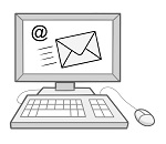 Computer mit E-Mail-Symbol